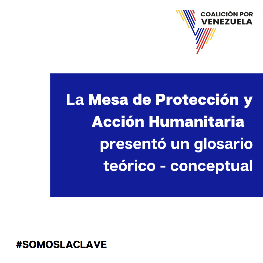 La Mesa de Protección y Acción Humanitaria presentó glosario sobre términos y conceptos para un lenguaje óptimo y apropiado